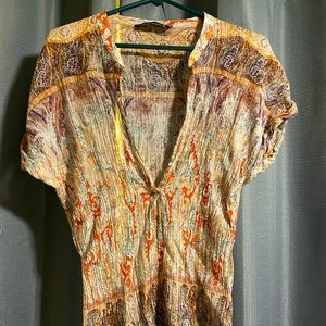Zara Woman boho printed shirt